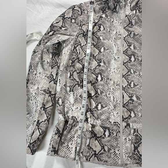 Ideology Womens Lightweight Snake Print Anorak Jacket Gray - Picture 5 of 6
